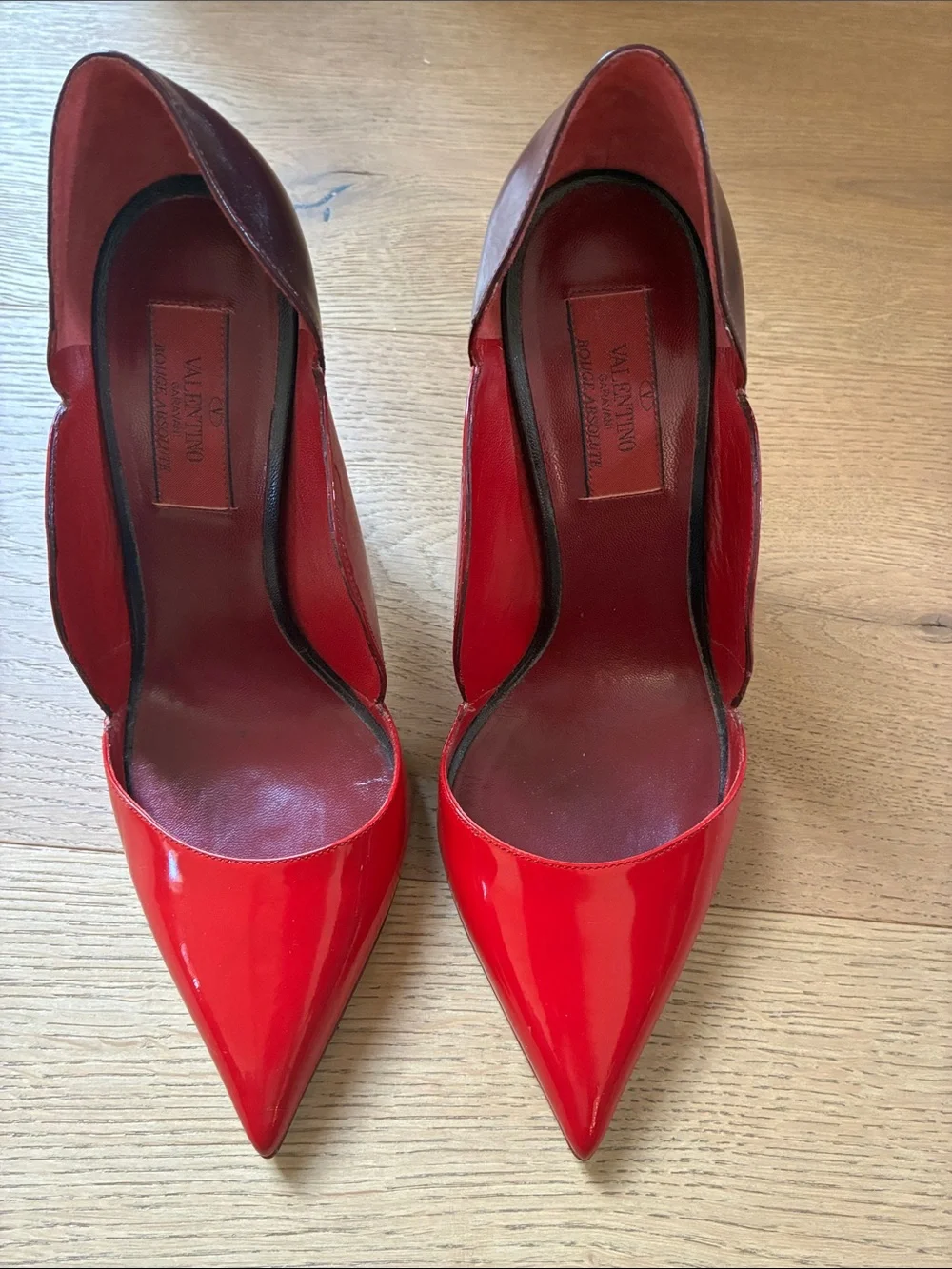 Valentino Red Patent Pointed Toe Pumps 37 EU / 7 US